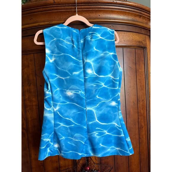 Michael Kors Collection Pool Print Runway SS 15 Sleeveless Blouse 8 - Picture 3 of 8